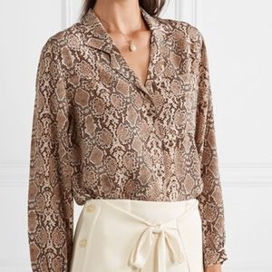 Anine Bing Lilah Snake-skin Blouse Sz S - Like new
